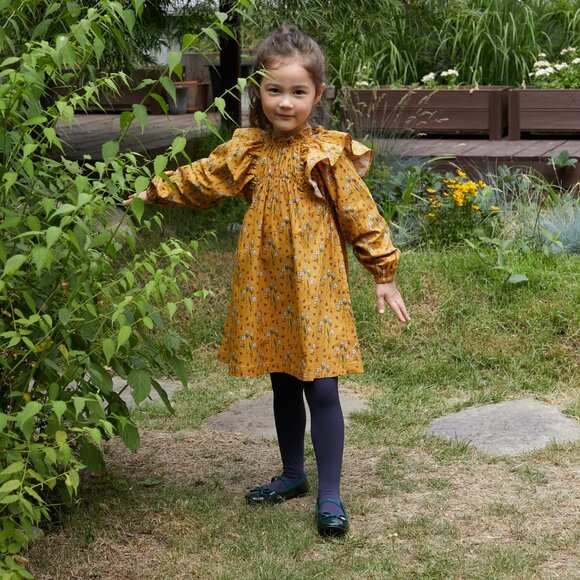 ToTo Heros Mustard Frill Dress